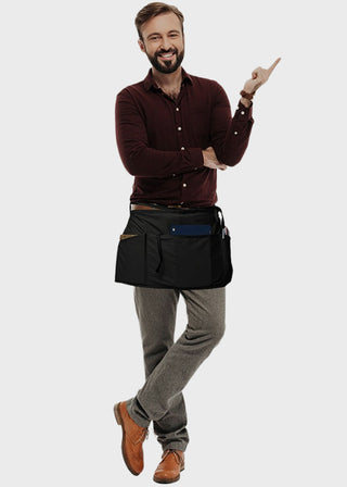 HeedFit Unisex 11.5 Inches Black Waist Apron