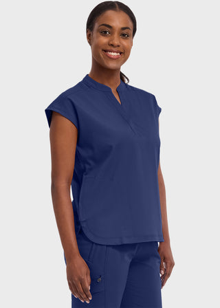 Healing Hands Purple Label Women's Journey Mandarin Collar Scrub Top