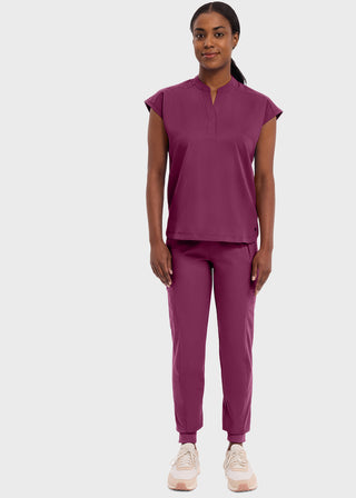 Healing Hands Purple Label Women's Journey Mandarin Collar Scrub Top