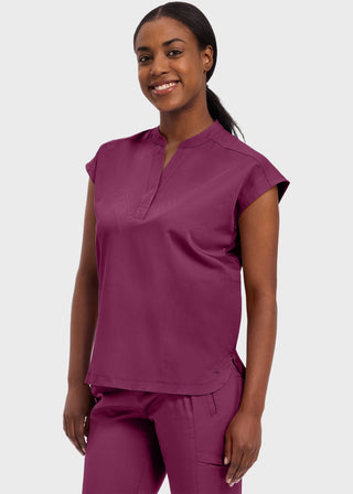 Healing Hands Purple Label Women's Journey Mandarin Collar Scrub Top