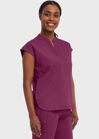 Healing Hands Purple Label Women's Journey Mandarin Collar Scrub Top