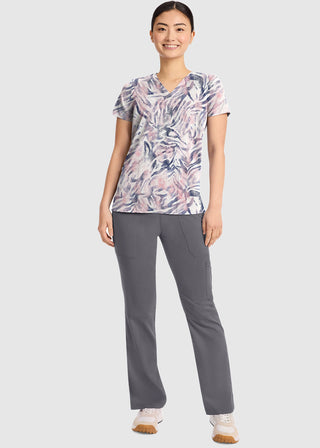 Healing Hands HH Purple Label Unisex Amanda Print Top in Serene Safari