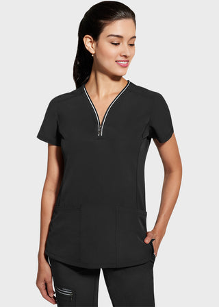 Healing Hands 360 Women's Sonia Zip Y-Neck Scrub Top