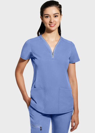 Healing Hands 360 Women's Sonia Zip Y-Neck Scrub Top