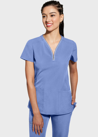 Healing Hands 360 Women's Sonia Zip Y-Neck Scrub Top