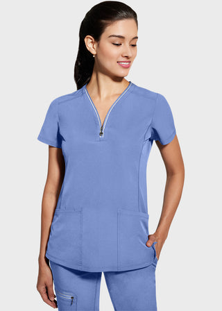 Healing Hands 360 Women's Sonia Zip Y-Neck Scrub Top