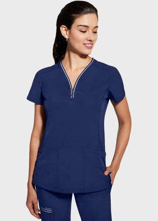 Healing Hands 360 Women's Sonia Zip Y-Neck Scrub Top