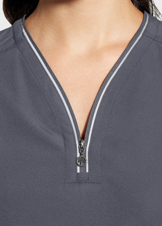 Healing Hands 360 Women's Sonia Zip Y-Neck Scrub Top