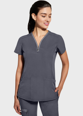 Healing Hands 360 Women's Sonia Zip Y-Neck Scrub Top