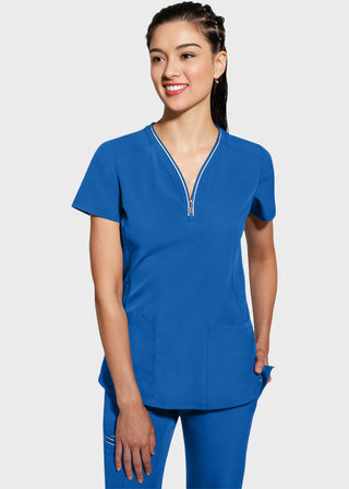 Healing Hands 360 Women's Sonia Zip Y-Neck Scrub Top