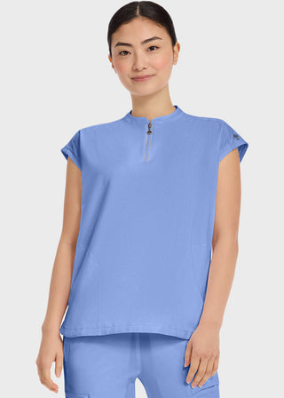 Healing Hands 360 Women's Sandy Zip Mandarin Collar Scrub Top