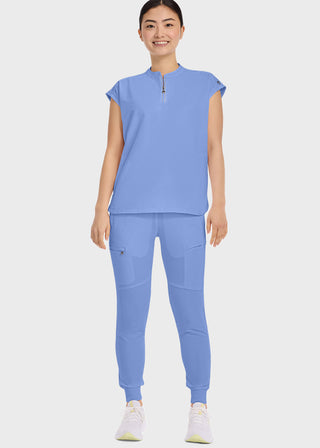 Healing Hands 360 Women's Sandy Zip Mandarin Collar Scrub Top