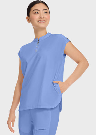 Healing Hands 360 Women's Sandy Zip Mandarin Collar Scrub Top