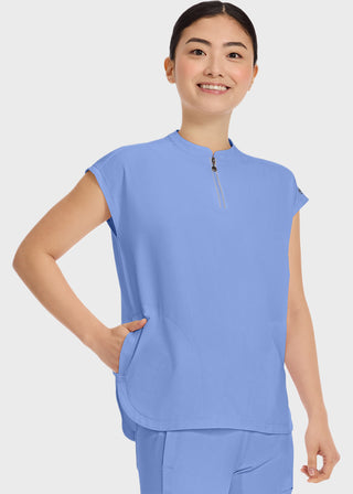 Healing Hands 360 Women's Sandy Zip Mandarin Collar Scrub Top