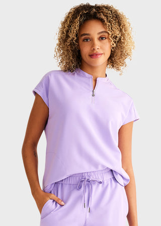 Healing Hands 360 Women's Sandy Zip Mandarin Collar Scrub Top