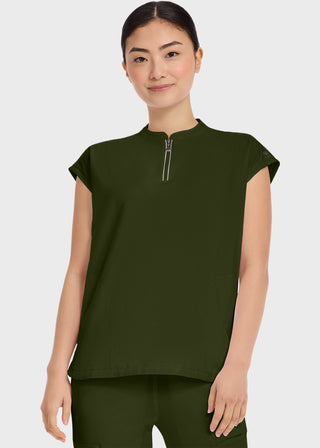 Healing Hands 360 Women's Sandy Zip Mandarin Collar Scrub Top