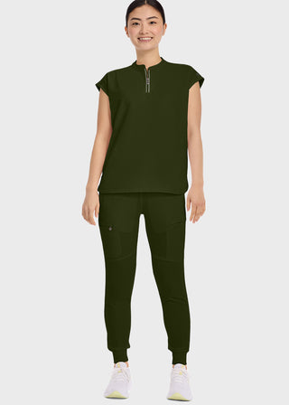 Healing Hands 360 Women's Sandy Zip Mandarin Collar Scrub Top