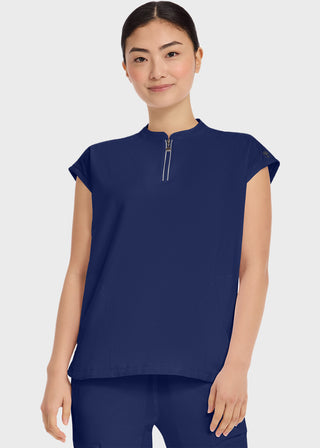 Healing Hands 360 Women's Sandy Zip Mandarin Collar Scrub Top