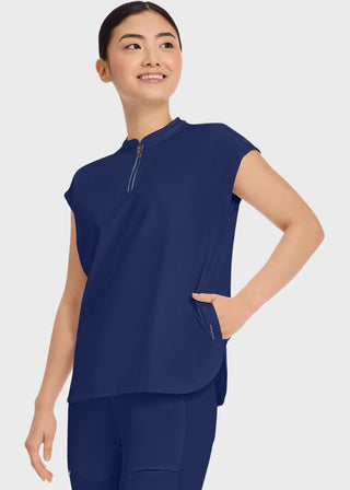 Healing Hands 360 Women's Sandy Zip Mandarin Collar Scrub Top