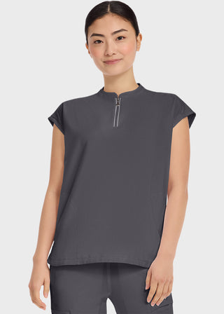 Healing Hands 360 Women's Sandy Zip Mandarin Collar Scrub Top