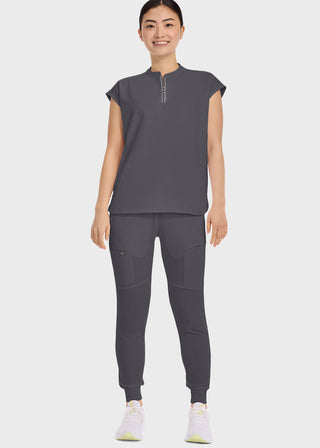 Healing Hands 360 Women's Sandy Zip Mandarin Collar Scrub Top