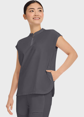 Healing Hands 360 Women's Sandy Zip Mandarin Collar Scrub Top