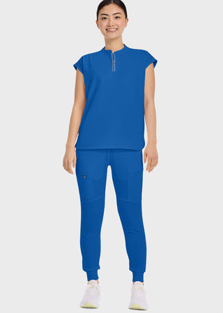 Healing Hands 360 Women's Sandy Zip Mandarin Collar Scrub Top