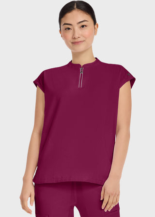 Healing Hands 360 Women's Sandy Zip Mandarin Collar Scrub Top