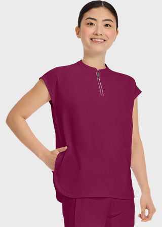 Healing Hands 360 Women's Sandy Zip Mandarin Collar Scrub Top