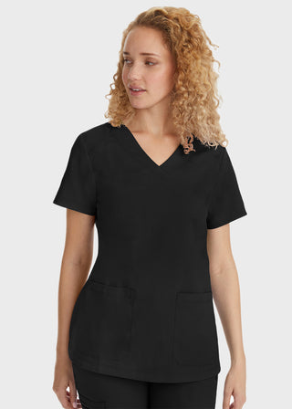 Healing Hands Women's Jill Top Curved V-Neck Top