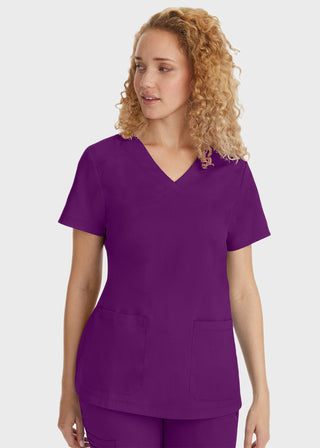 Healing Hands Women's Jill Top Curved V-Neck Top