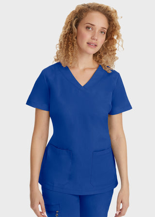 Healing Hands Women's Jill Top Curved V-Neck Top