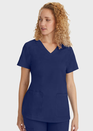 Healing Hands Women's Jill Top Curved V-Neck Top