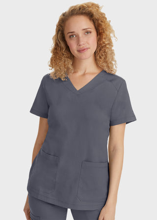 Healing Hands Women's Jill Top Curved V-Neck Top