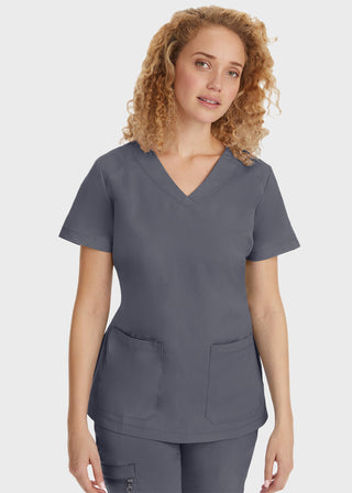 Healing Hands Women's Jill Top Curved V-Neck Top