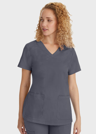 Healing Hands Women's Jill Top Curved V-Neck Top