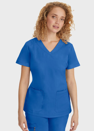 Healing Hands Women's Jill Top Curved V-Neck Top