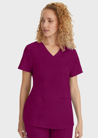 Healing Hands Women's Jill Top Curved V-Neck Top