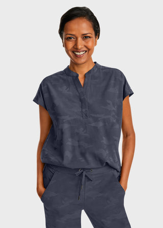 Healing Hands Women's Journey mandarinn Collar Top