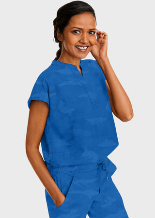 Healing Hands Women's Journey mandarinn Collar Top