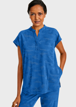 Healing Hands Women's Journey mandarinn Collar Top