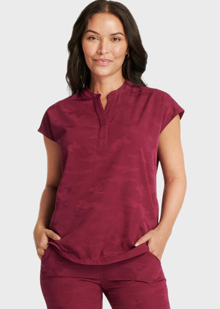 Healing Hands Women's Journey mandarinn Collar Top