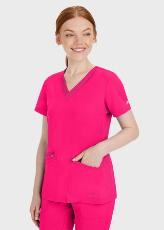 Healing Hands Women's Mariah Rib Trim Scrub Top