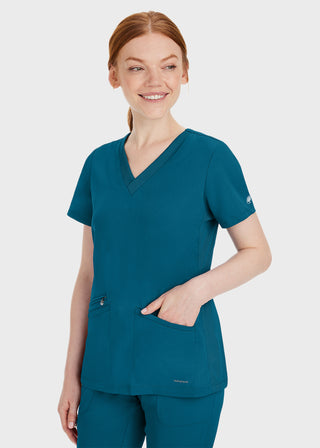 Healing Hands Women's Mariah Rib Trim Scrub Top