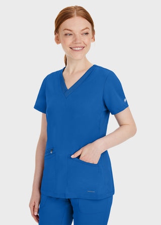 Healing Hands Women's Mariah Rib Trim Scrub Top