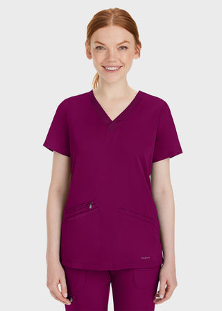 Healing Hands Women's Mariah Rib Trim Scrub Top