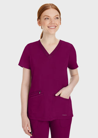 Healing Hands Women's Mariah Rib Trim Scrub Top