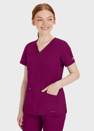Healing Hands Women's Mariah Rib Trim Scrub Top