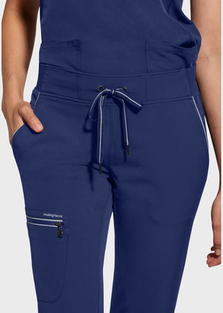 Healing Hands Women's Nisha Knit Waistband Scrub Petite Pant