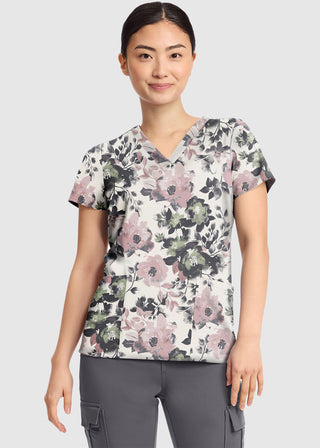 Healing Hands HH QUEST Amanda Women's Peaceful Posies Print Scrub Top